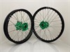 M2R Enduro Wheel set 21/18 KXF 250/450 19-26 Green/Blk/Silv/Si