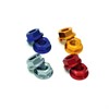 DRC Aluminum Flange Nuts M6 Blue 4 pcs
