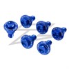 ZETA Fork Guard Bolts 6pcs YZ65/85 19-25, YZ/YZF 08-25, WRF 20-25, Blå