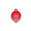 ZETA Oil Filter Cover KX250F 05-19,RMZ250 05-06, Red