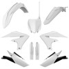 Plastkit MX m gaffelbensskydd Yamaha YZ250/450F 19-23/18-22, Vit